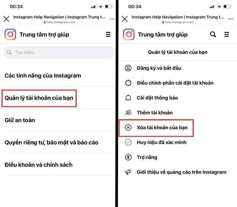 Cách khóa tài khoản Instagram, vô hiệu hóa trên điện thoại và máy tính 18