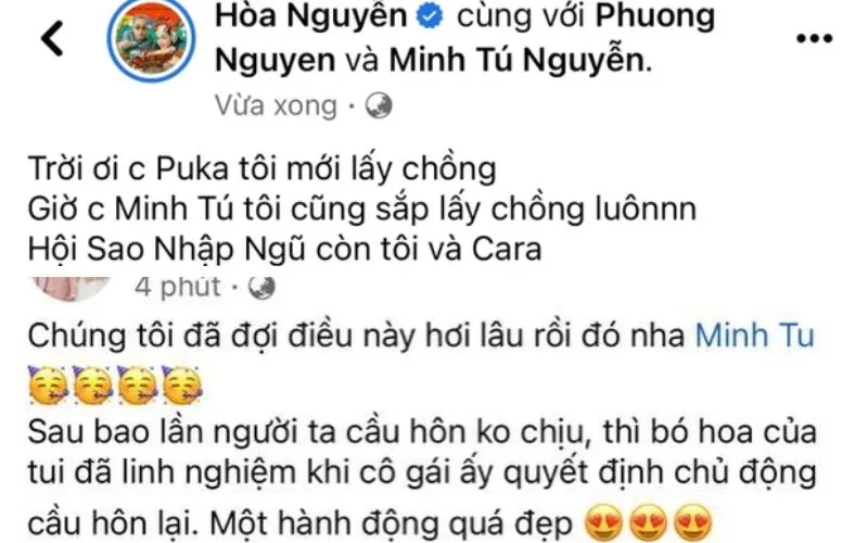 Vbiz rần rần khi biết tin Minh Tú lấy chồng, Hòa Minzy quyết bắn tiếng Đức, Cara xin vội lịch cưới 2