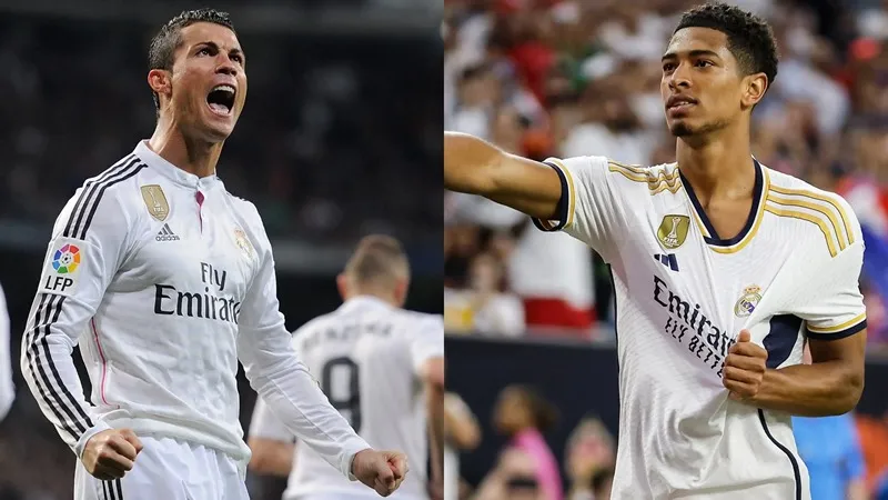 Jude Bellingham vượt mặt Cristiano Ronaldo tại Real Madrid - Ảnh: Internet