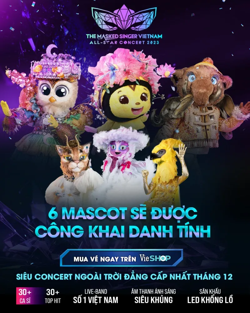 Sẽ có 6 màn lộ diện trong đêm The Masked Singer Vietnam All-star Concert 2023 1