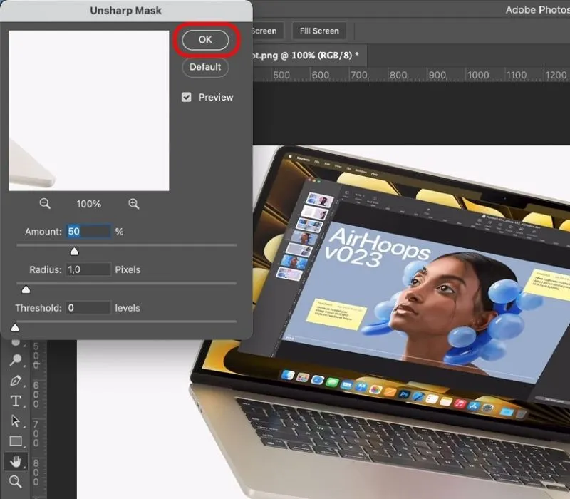 Hướng dẫn cách làm nét ảnh trong Photoshop cho người mới 12