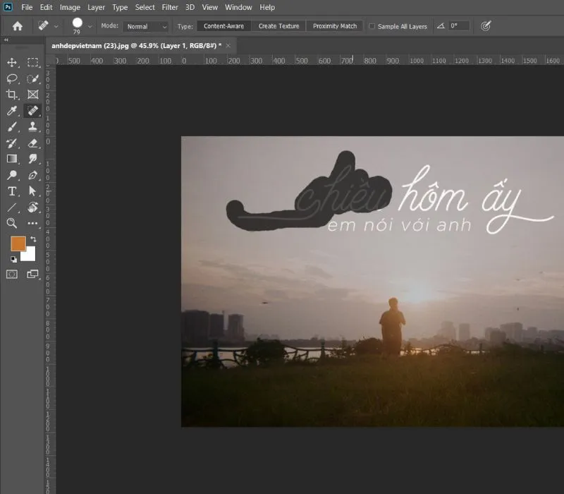 4 Cách xóa chữ trong Photoshop nhanh chóng, chuyên nghiệp 2