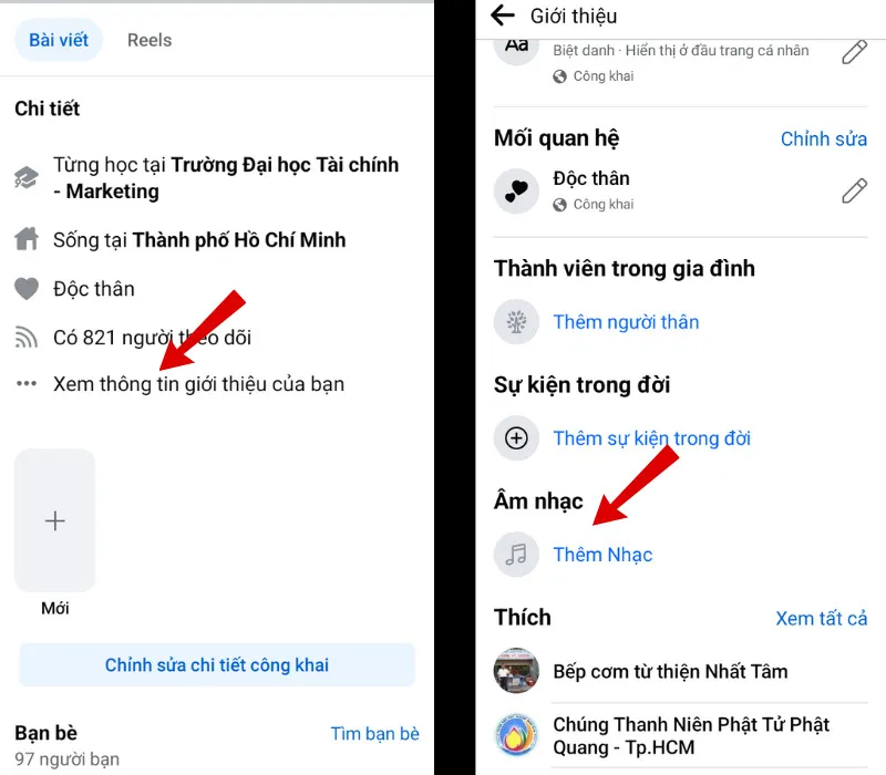 Cách để nhạc trên tiểu sử Facebook bằng điện thoại, máy tính đơn giản 3