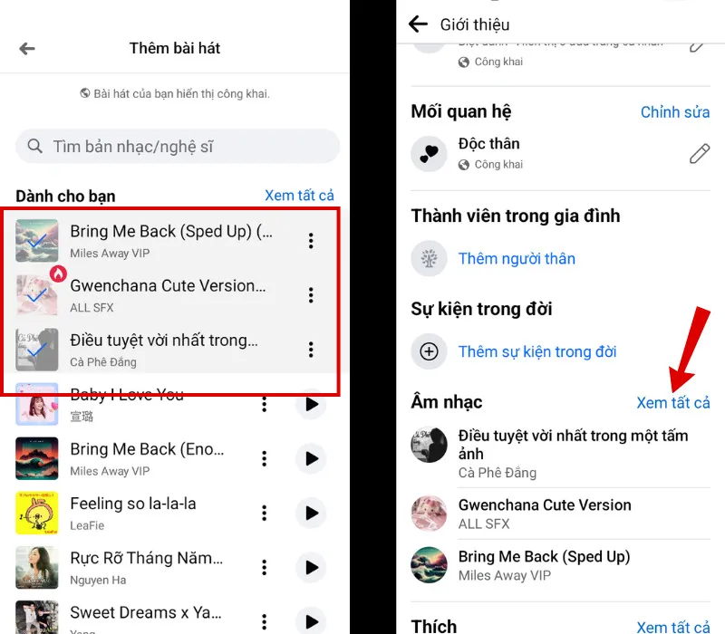 Cách để nhạc trên tiểu sử Facebook bằng điện thoại, máy tính đơn giản 5