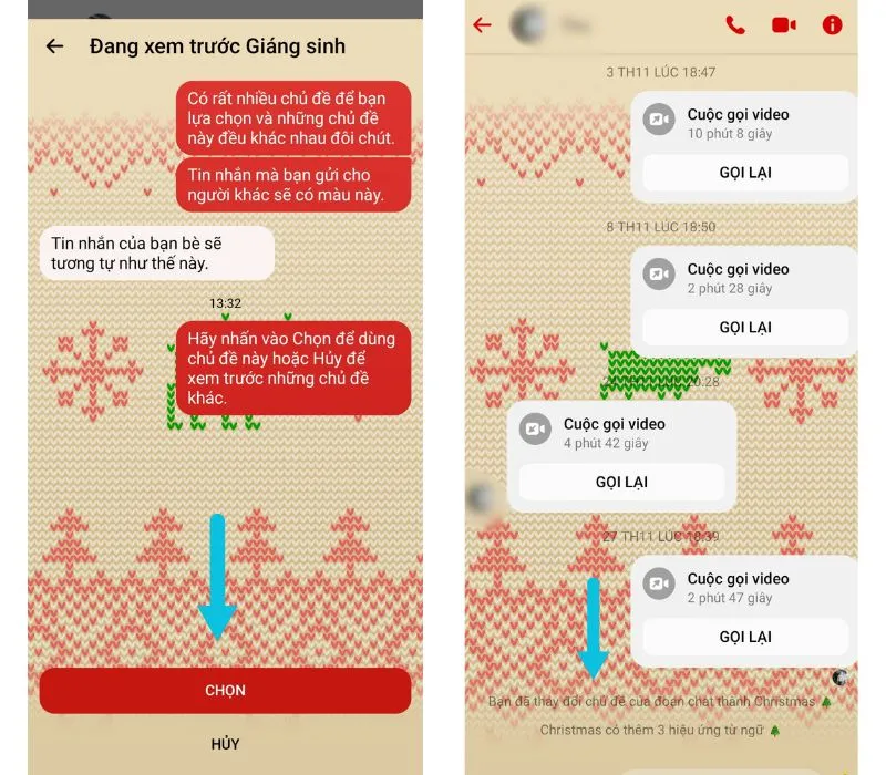 Cách cài đặt chủ đề Giáng sinh trên Messenger để cuộc trò chuyện thú vị 3