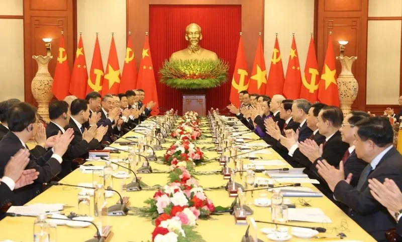 Tổng Bí thư Nguyễn Phú Trọng hội đàm với Tổng Bí thư, Chủ tịch nước Trung Quốc Tập Cận Bình 2