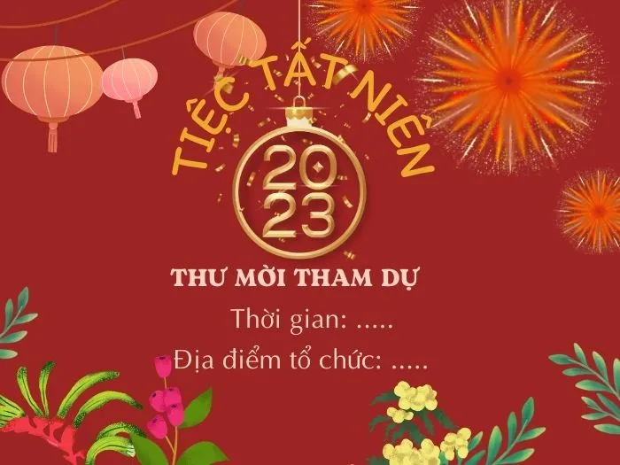 16 mẫu thư mời tất niên dành cho công ty, khách hàng, đối tác 1