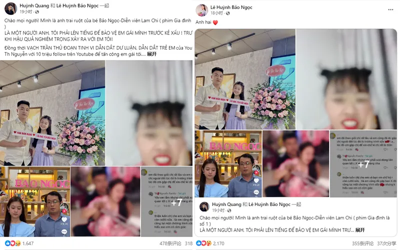 Bảo Ngọc (sao nhí Gia Đình Là Số 1) hoảng loạn, đòi tự tử sau scandal 1