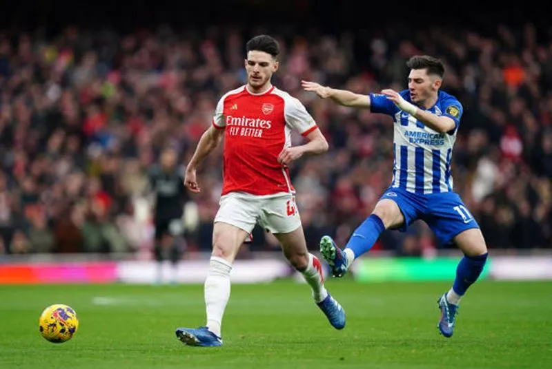 Declan Rice đang trở thành mắt xích quan trọng với Arsenal - Ảnh: Internet