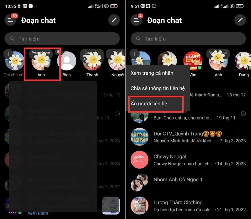 Cách xóa gợi ý trên Messenger phiên bản mới cực đơn giản 10