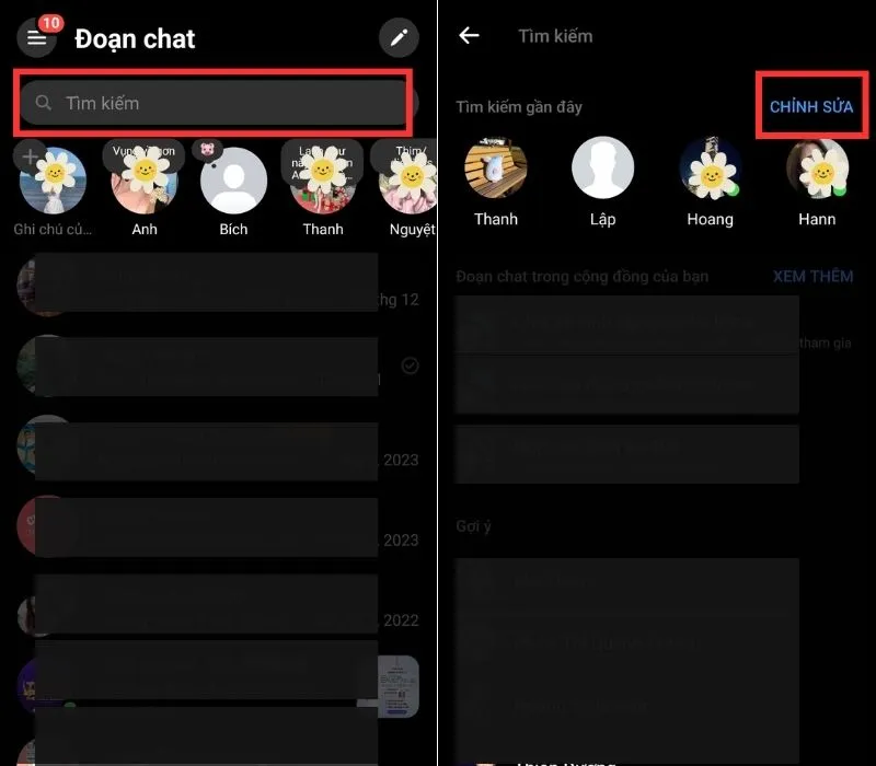 Cách xóa gợi ý trên Messenger phiên bản mới cực đơn giản 4
