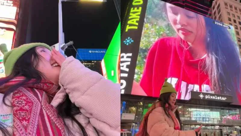 Jenny Huỳnh khoe màn hình LED ở Quảng trường thời đại dịp Giáng sinh, danh tính bạn trai gây tò mò 2