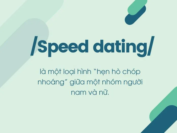 Speed dating là gì? Tìm kiếm 