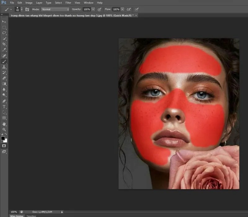 Bật mí cách làm mịn da trong photoshop siêu đẹp và tự nhiên 5