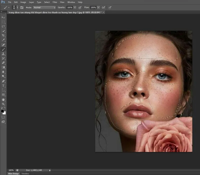 Bật mí cách làm mịn da trong photoshop siêu đẹp và tự nhiên 6