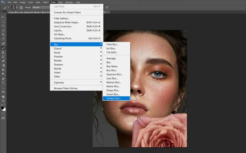 Bật mí cách làm mịn da trong photoshop siêu đẹp và tự nhiên 8