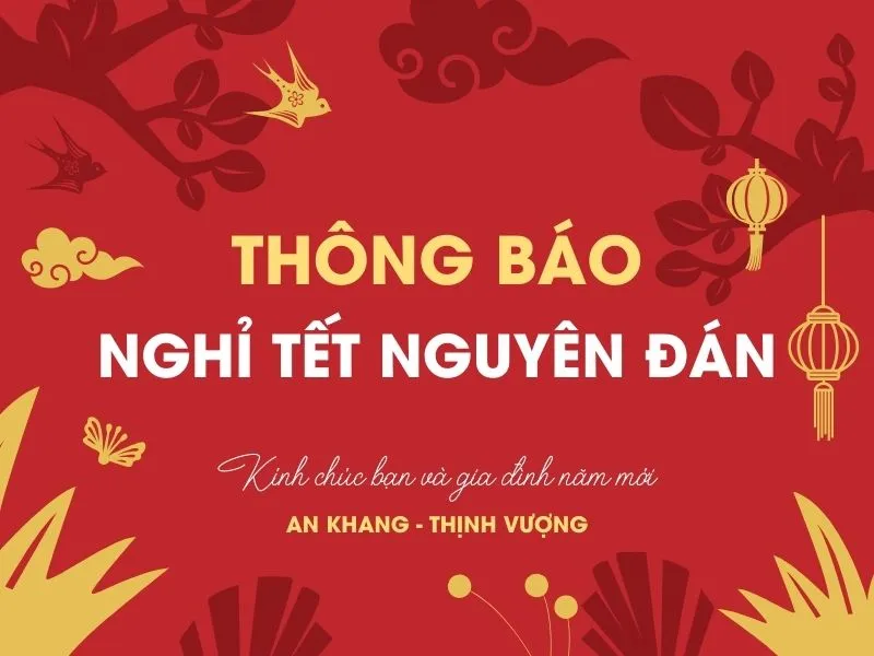 9 mẫu thông báo nghỉ Tết Dương lịch, Tết Nguyên đán mới nhất 1