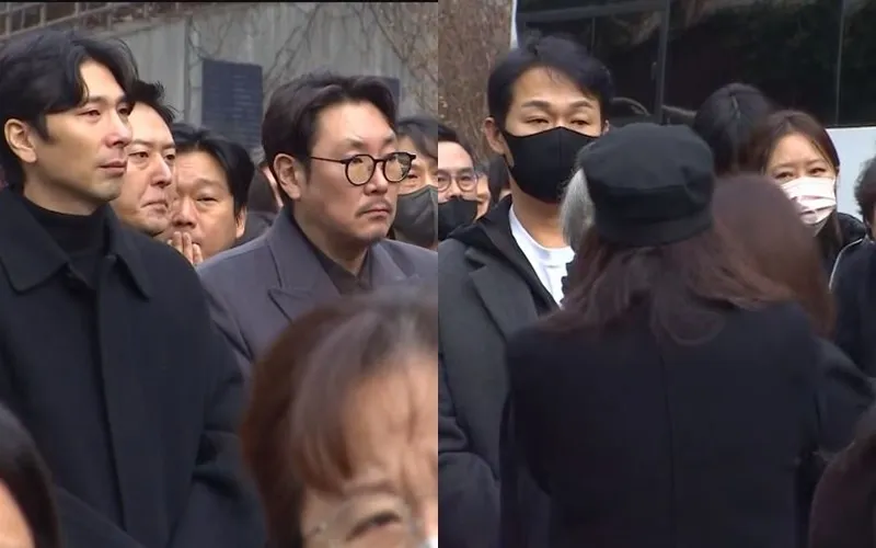 Vợ con suy sụp, đồng nghiệp không ngừng rơi nước mắt trong lễ đưa tiễn Lee Sun Kyun 5