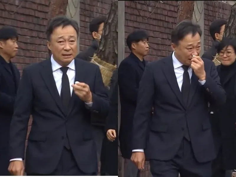 Vợ con suy sụp, đồng nghiệp không ngừng rơi nước mắt trong lễ đưa tiễn Lee Sun Kyun 6