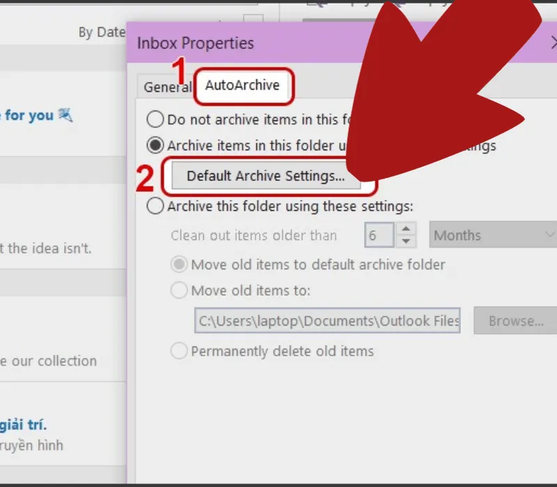 Những cách Archive mail trong Outlook đơn giản, chi tiết 12