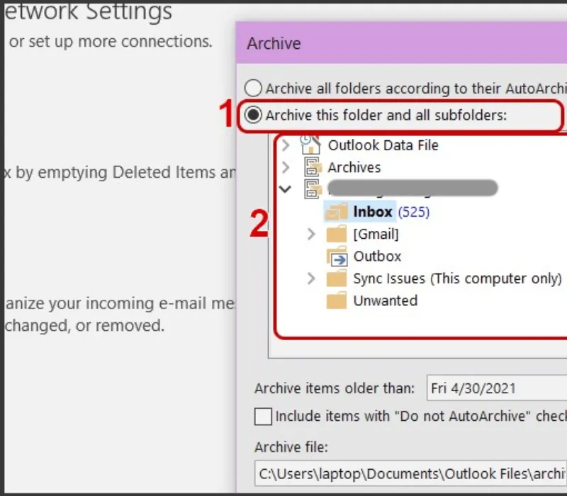 Những cách Archive mail trong Outlook đơn giản, chi tiết 7