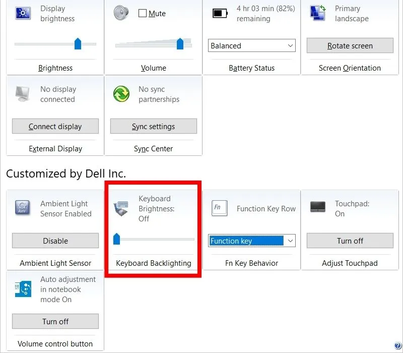 Cách bật đèn bàn phím laptop Dell đơn giản, nhanh chóng 6