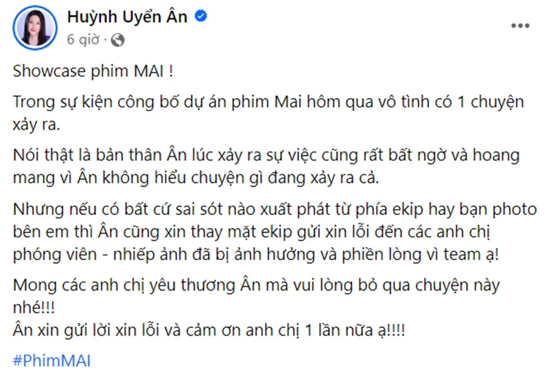 Uyển Ân nói gì trước sự cố bị mắng vì ekip hành xử không chuẩn mực? 2