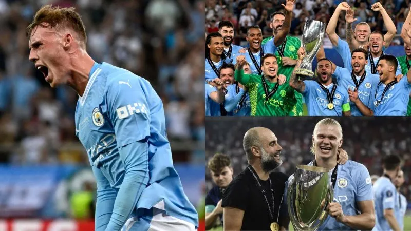 Top 10 khoảnh khắc cảm xúc nhất của Man City trong năm 2023: Cú ăn 5 chói lọi | Đội bóng vĩ đại nhất lịch sử bóng đá Anh 6