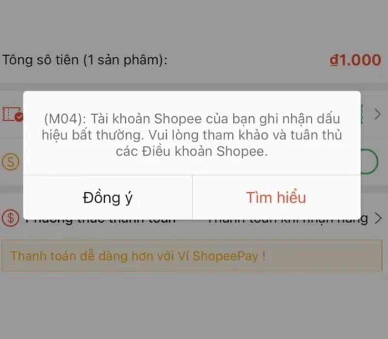 Lỗi M04 Shopee là gì? Cách khắc phục hiệu quả, nhanh chóng 1