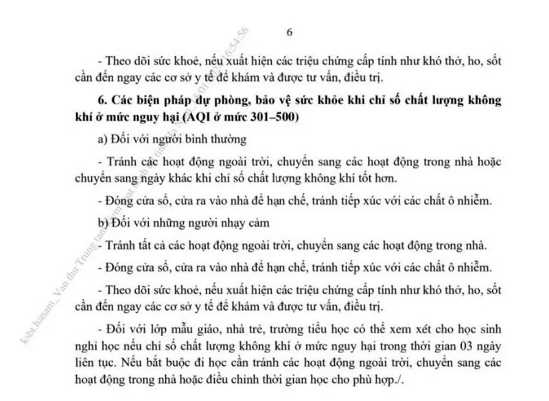 Khuyến cáo cho học sinh nghỉ học nếu không khí ô nhiễm kéo dài 1