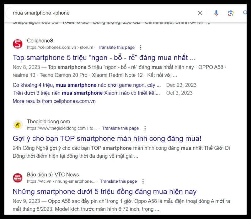 Cách tìm kiếm từ khóa trên Google cho kết quả chính xác nhất 6