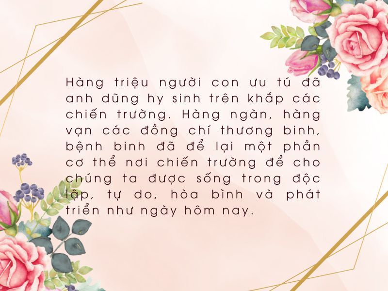 14 bài phát biểu tri ân các anh hùng liệt sỹ nhân ngày 27/7 1