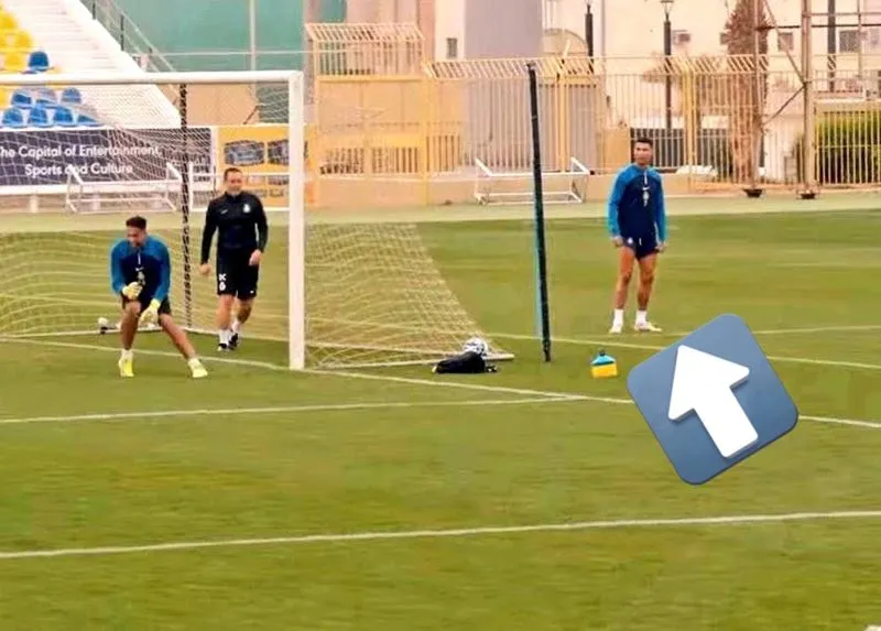 Ronaldo trong buổi tập mới nhất cùng Al-Nassr - Ảnh: Internet