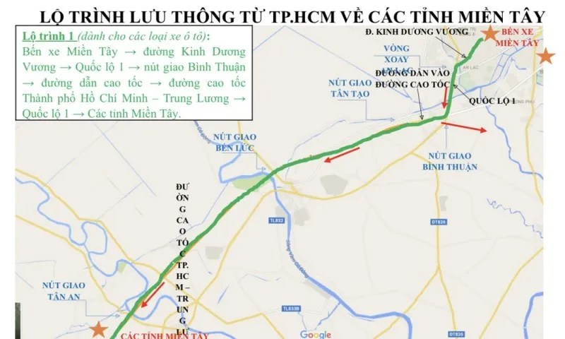 Lộ trình tránh kẹt xe cho người dân từ TPHCM về các tỉnh nghỉ Tết 2