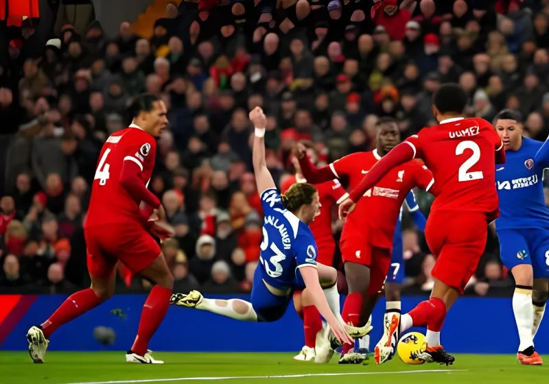 2 tình huống trọng tài và VAR làm ngơ, không cho Chelsea hưởng penalty trước Liverpool 1