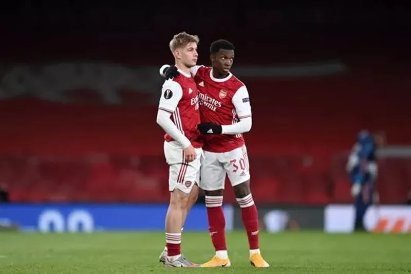 Emile Smith Rowe và Eddie Nketiah không còn nằm trong kế hoạch của Arsenal - Ảnh: Internet