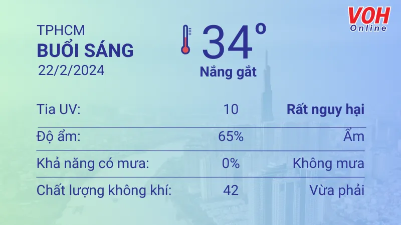 Thời tiết TPHCM 21/2 - 22/2: Trời nắng, nhiệt độ cao nhất 36 độ C 4