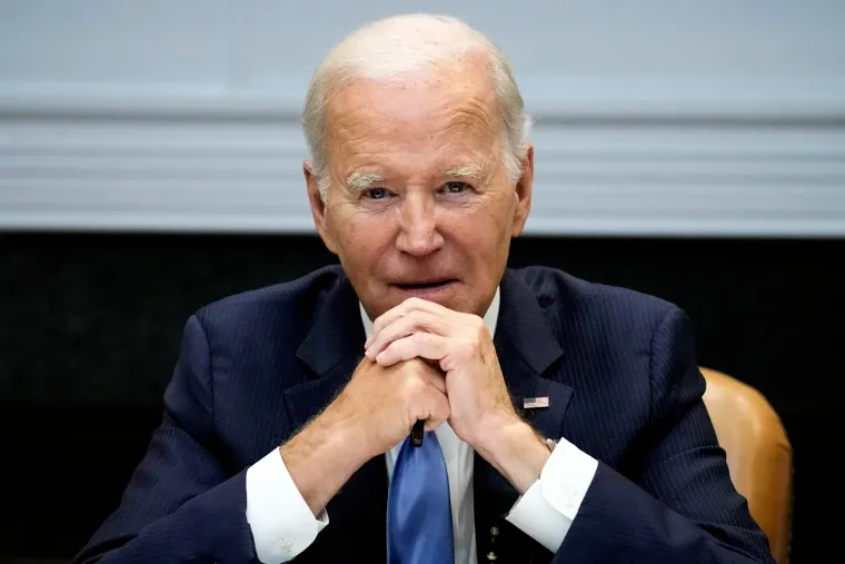 Tổng thống Joe Biden trong 1 buổi vận động - Ảnh: NBC