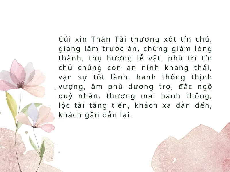 Văn khấn Thần Tài, Thổ Địa hằng ngày chuẩn nhất 2