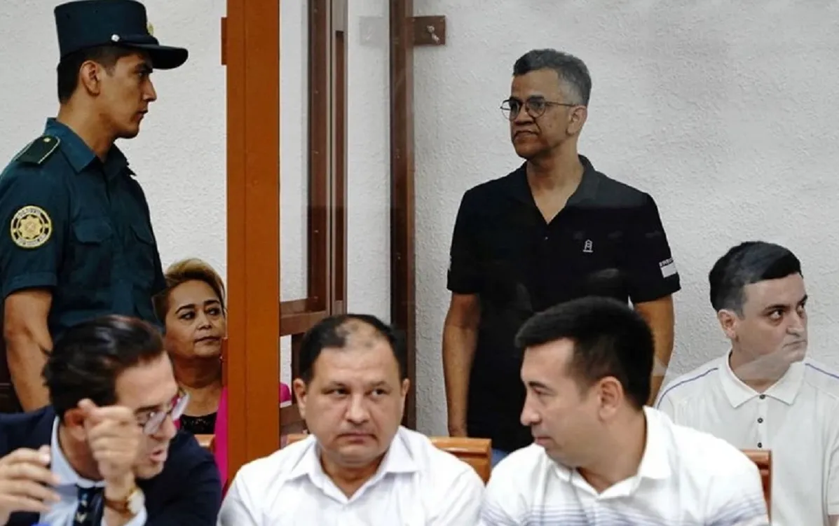 Các bị cáo trong phiên tòa xét xử tại Tashkent năm 2023. (Nguồn: Reuters)