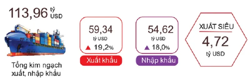 2 tháng đầu năm xuất nhập khẩu của Việt Nam đạt 113,96 tỷ USD 2