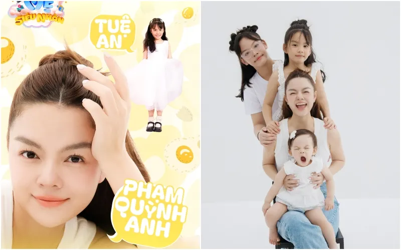 Phạm Quỳnh Anh và con gái dắt tay nhau tham gia show truyền hình thực tế 2