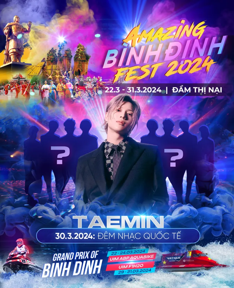 Taemin về Việt Nam, biểu diễn tại Grand Prix of Bình Định vào cuối tháng 3 2