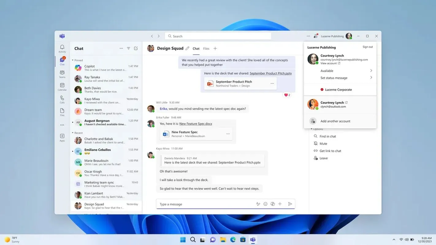 App Microsoft Teams phiên bản mới cho phép bạn dễ dàng chuyển đổi giữa tài khoản cá nhân miễn phí và tài khoản có phí 2