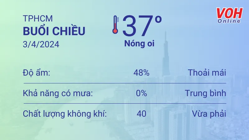 Thời tiết TPHCM 3/4 - 4/4: Trời ít nắng nhưng nóng bức 2