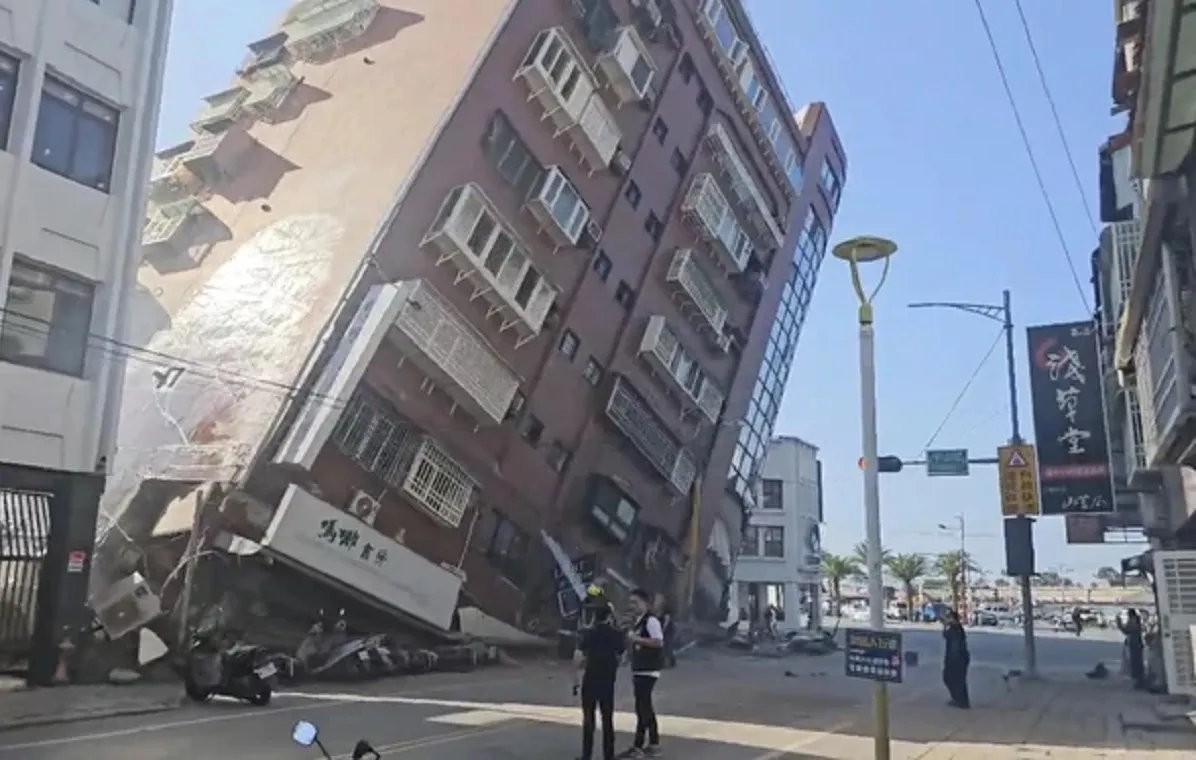 Động đất ở Đài Loan, nhiều tòa nhà đổ sập 2