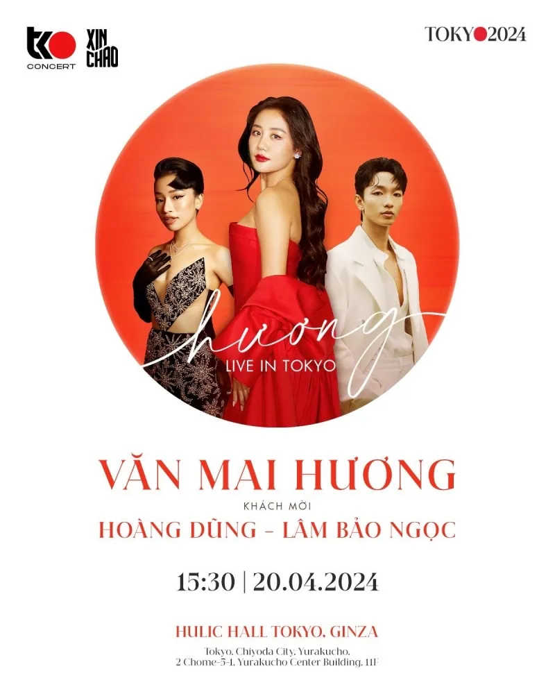 Đêm nhạc của Văn Mai Hương mang tên TKO (Tokyo) Concert 01 - Hương - Live in Tokyo là chương trình mở đầu cho dự án Xin chào - Chắp cánh hình ảnh Việt bay xa do đạo diễn Vân Trình cùng ê kíp thực hiện.