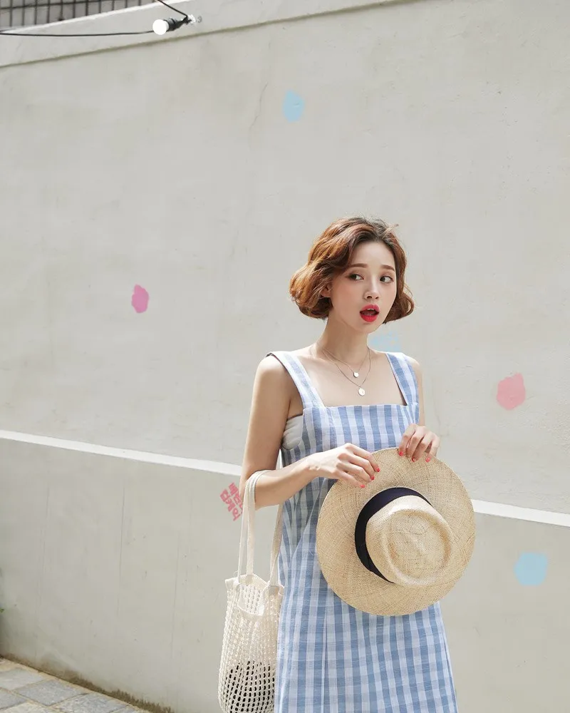 Thời trang váy denim quây nữ 2019 hè Hàn Quốc phiên bản mới eo cao giản dị  một chiếc váy hai dây - A-Line Váy đầm xòe cao cấp | Tàu Tốc