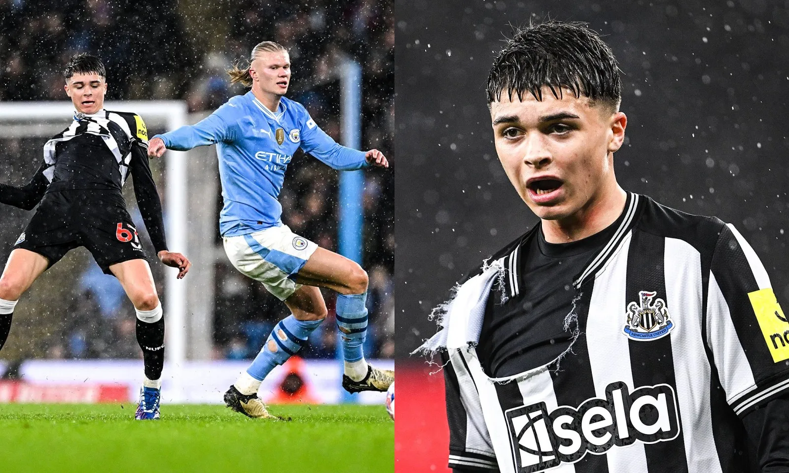 CHOÁNG! Haaland xé rách áo tiền vệ Newcastle