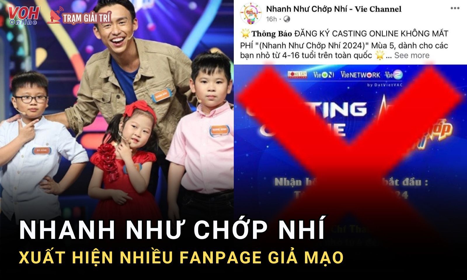 Nhanh Như Chớp Nhí có nhiều page giả mạo, nhiều người bị lừa, ekip nói gì?